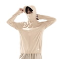 thumbnail image 1 of HBGVBA Men's Sun Protection Hoodies,Summer Long Sleeve Shirt,Solid Color Zip Up Drawstring Jacket Ice Silk Breathable Lightweight UPF 50+ Tops, 1 of 5