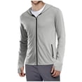 thumbnail image 1 of HBGVBA Men's Sun Protection Hoodies,Summer Long Sleeve Shirt,Sun Protection Hooded Jacket with Thumb Holes Zip Up Workout Outdoor Tops, 1 of 5