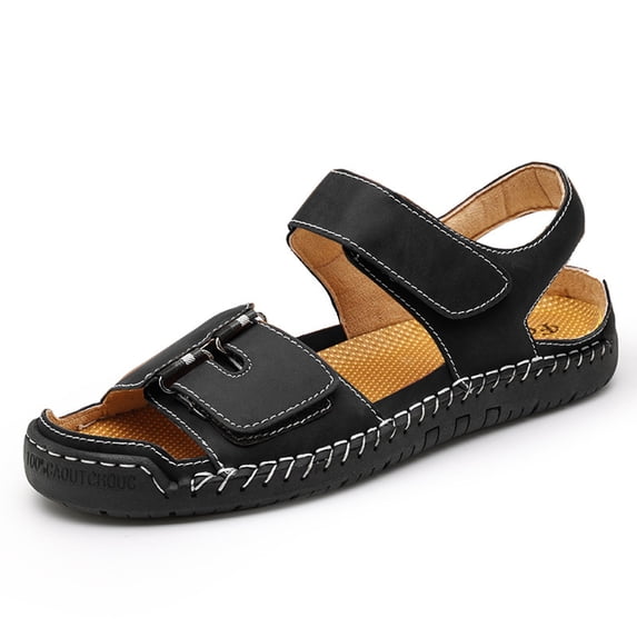 HBGVBA Mens Beach Sandals Breathable Open Toe Thick Sole Summer Casual Outdoor Comfortable Lightweight Shoes 43