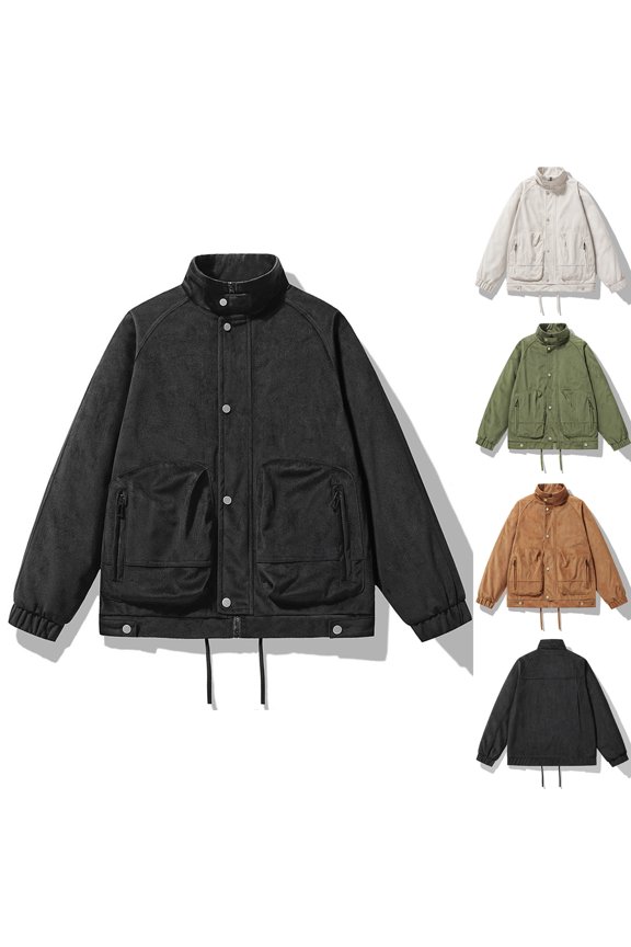 Mens Casual Windbreaker Jacket Slim Fitted Hooded Long Sleeve Sun Shield Zip Outer Coat Designed Fall Outdoor Trips