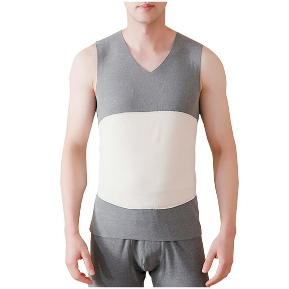 Bovxnpu Mens Fleece Lined Thermal Top Pajamas Top, Mens Winter Warm Thermal Tank Top Fleece Lined Sleeveless Vestss Unisex