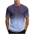 thumbnail image 1 of HBGVBA Mens Short Sleeve Tees,Short Sleeve Top for Men,Men's Fashion Casual Gradient Print Workout Running Soft Breathable Crew Neck Short Sleeve T-Shirt, 1 of 5