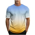 thumbnail image 1 of HBGVBA Mens Short Sleeve Tees,Short Sleeve Top for Men,Men's Fashion Casual Gradient Print Workout Running Soft Breathable Crew Neck Short Sleeve T-Shirt, 1 of 5