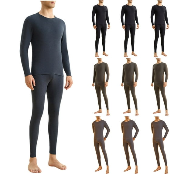 HBGVBA Mens Thermal Fleece Lined Long Johns Base Layer Shirts Pant, Thermal for Men Long Johns with Fleece Lined Base Layer Men Cold Weather Top Bottom