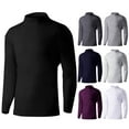 thumbnail image 1 of Bovxnpu Mens Thermal Long Sleeve Shirt Fleece Lined Thermal Top, Men's Thermal Shirt Fleece Lined Long Sleeve WorkoutBase Layer Cold Weather Gear Workout Top, 1 of 3