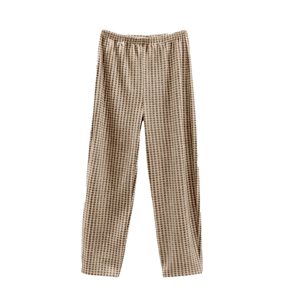HBGVBA Pajamas Pants for Men,Mens Soft Sleep Pants,Men's Plaid Classic Casual Elastic Waist Soft Sleep Daily Home Wear Pants