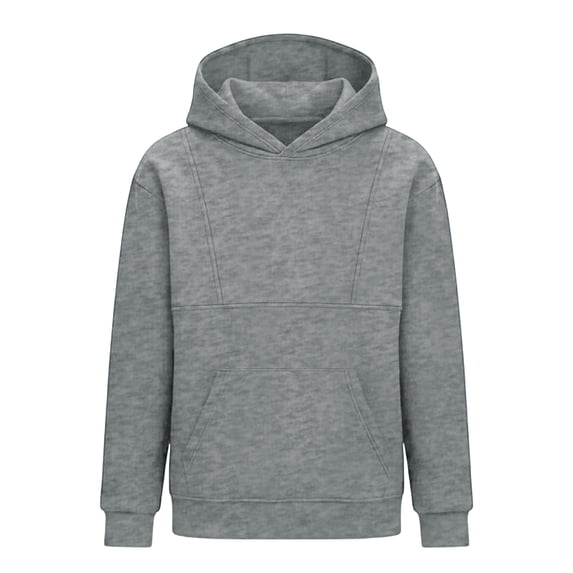 HBGVBA Pullover Hoodie for Boys,Solid Color Long Sleeve Hooded Sweatshirt With Side Pockets Casual Warm Basic Top Fall Winter Daily Leisure Wear