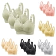 thumbnail image 1 of HBGVBA Push Up Bras for Women 3 PC Wide Strap Lace No Underwire Seamless Breathable Bralette, 1 of 4