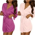 thumbnail image 1 of Bovxnpu Robes for Women, 2PC Women's Silk Satin Robes Bridesmaid Bride Party Satin Robes Sleepwear Nightgown Loungewear Sleepwear, 1 of 9