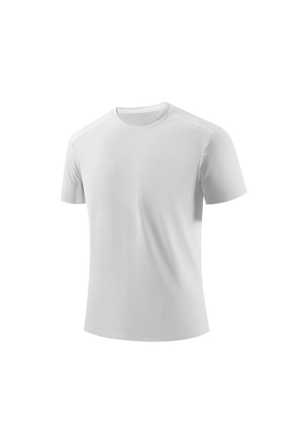 Short Sleeve Blouses for Men,Men's Athleisure Tops,Ice Silk Seamless Big Size Cool Feel Breathable Fast Dry Loose Crew Neck Short Sleeve T-Shirts