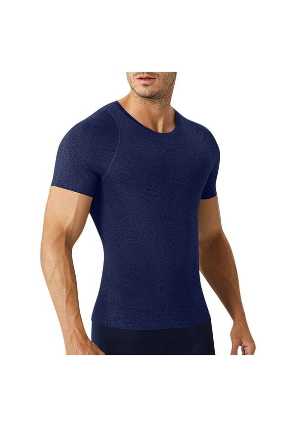 Short Sleeve Blouses for Men,Men's Athleisure Tops,Solid Color Athleisure Fast Dry Crew Neck Short Sleeve T-Shirts