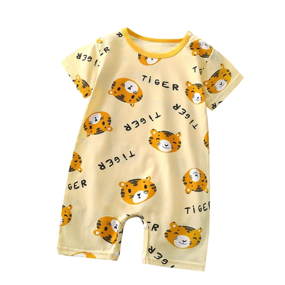 HBGVBA Summer Short Sleeve Rompers for Toddler Baby,0-1 Year Newborn 1 Piece Soft Fabric Casual Outdoor Crawling Romper