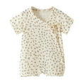thumbnail image 1 of HBGVBA Toddler Baby Short Sleeve Rompers,0-12 Months Boys Girls Bodysuit Gauze Material Style Nightwear Romper, 1 of 3
