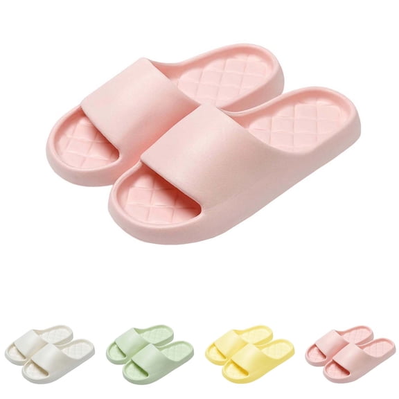 HBGVBA Unisex House Slippers All Season Couple Style Indoor Outdoor Thick Sole Soft Sole Lightweight Bathroom Comfortable Shoes 38