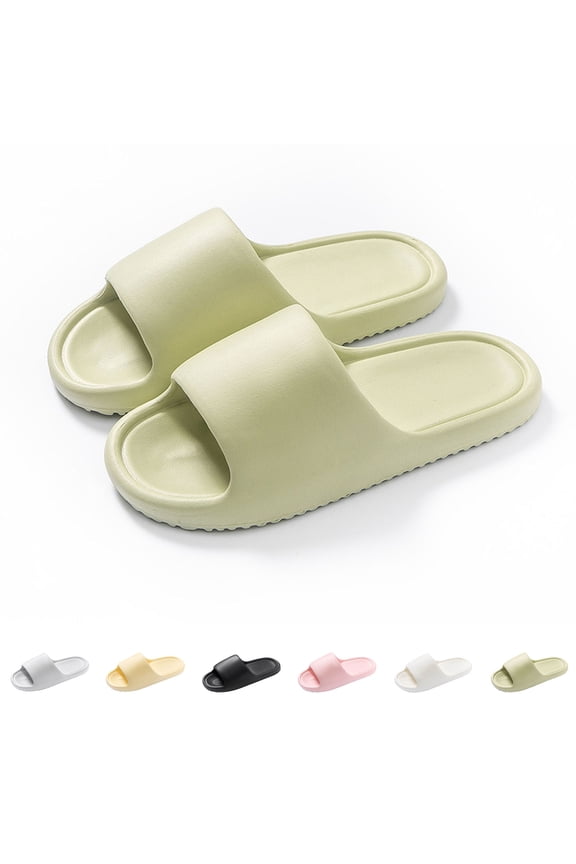 Unisex House Slippers All Season Couple Style Indoor Outdoor Thick Sole Soft Sole Lightweight Bathroom Versatile Shoes 38