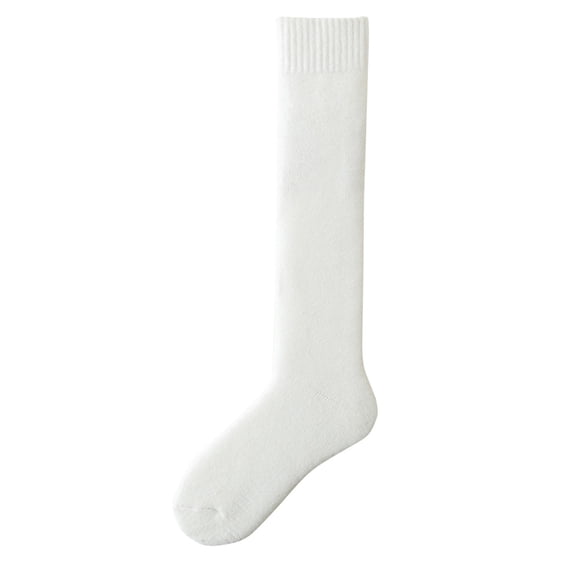 HBGVBA Warm Knee High Socks for Women,Winter Casual Socks,Strap Thermal Fleece Lined Soft Thick Crew Socks