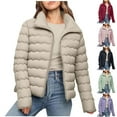 thumbnail image 1 of HBGVBA Winter Coats for Women, Women's Down Jackets Casual Fall Winter Solid Color Zip Up Thickened Cotton Top Warm Winter Clothing, 1 of 9
