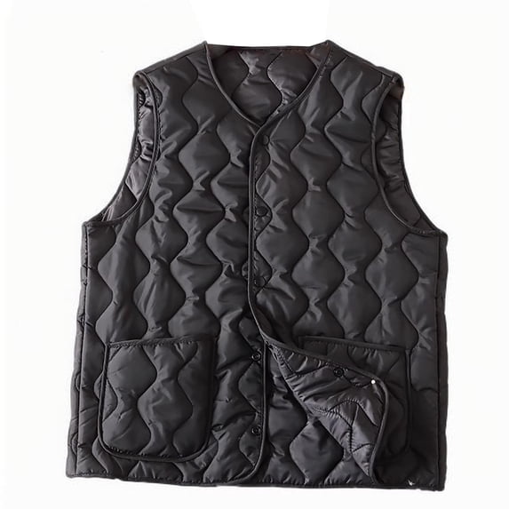 Bovxnpu Winter Coats for Women, Women's Oversized Puffer Vest Casual Solid Color Sleeveless No Hood Lapel Cotton Vest Warm Winter Clothing
