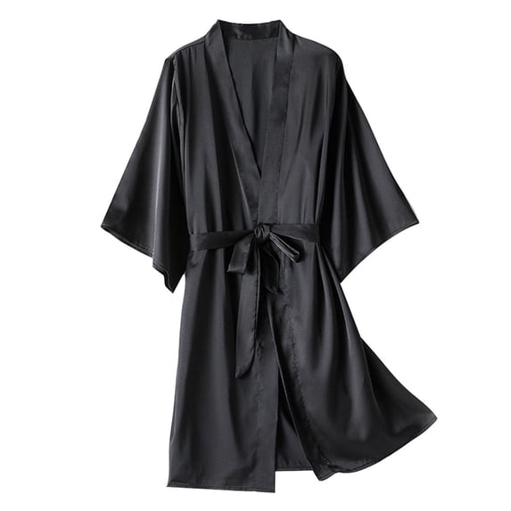 HBGVBA Women Casual Robe Lightweight Loungewear,Casual Home Outerwear Open Front Loose Fitted Daily Indoor Sleep Bathrobe Robe