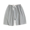 thumbnail image 1 of HBGVBA Women Casual Shorts,Summer Workout Shorts,Cloud Plaid Elastic Waist Loose Wide Leg Casual Soft Summer Shorts, 1 of 5