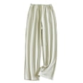 thumbnail image 1 of Bovxnpu Women Pajama Pants, Plus Size Pajama Pants Sleep Pants Lounge Pants Fall Winter Striped Cotton with Pockets Drawstring Trousers for Home Warm Sleep Trousers Loungewear Sleepwear, 1 of 3