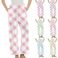 thumbnail image 1 of Bovxnpu Women Pajama Pants, Plus Size Pajama Pants Sleep Pants Lounge Pants Print Warm Fuzzy Trousers with Pockets Loungewear Sleepwear, 1 of 6