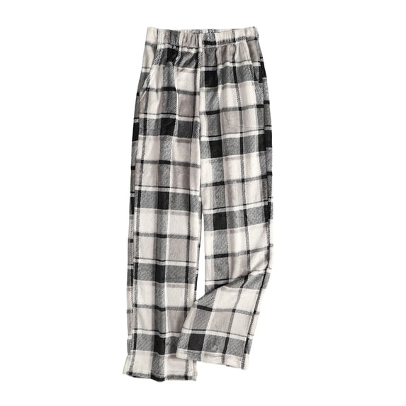 Bovxnpu Women Pajama Pants, Plus Size Pajama Pants Sleep Pants Lounge Pants Stylish Print Flannel Thickened Warm Loose Home Sleep Trousers Loungewear Sleepwear