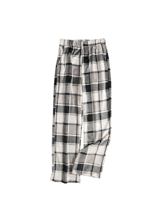 Women Pajama Pants, Plus Size Pajama Pants Sleep Pants Lounge Pants Stylish Print Flannel Thickened Warm Loose Home Sleep Trousers Loungewear Sleepwear