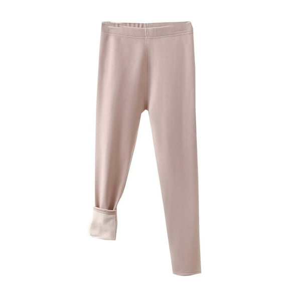 Bovxnpu Women Pajama Pants, Plus Size Pajama Pants Stylish Solid Color Warm Fleece Lined Thickened Base Layer Trousers Loungewear Sleepwear