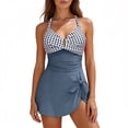 thumbnail image 1 of HBGVBA Women's 1 Piece Swimsuit,Beach Bathing Suits,Short Sleeve Surf Guard Set with Built-in Bra and High Coverage and Adjustable Straps, 1 of 5