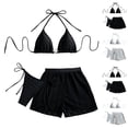 thumbnail image 1 of HBGVBA Women's Bikini Set,Beach Bathing Suits,Conservative Color Blocked Swimsuit with High Coverage, 1 of 5