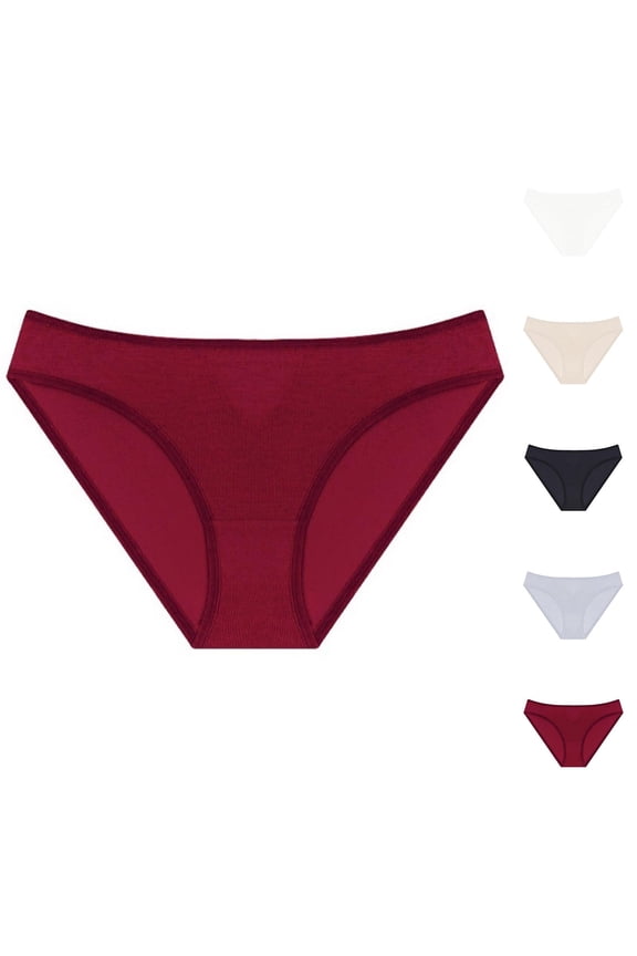 Women's Full Coveraged Briefs,Low Waist French Hook Lace Breathable Partial Hip Underwears Briefs