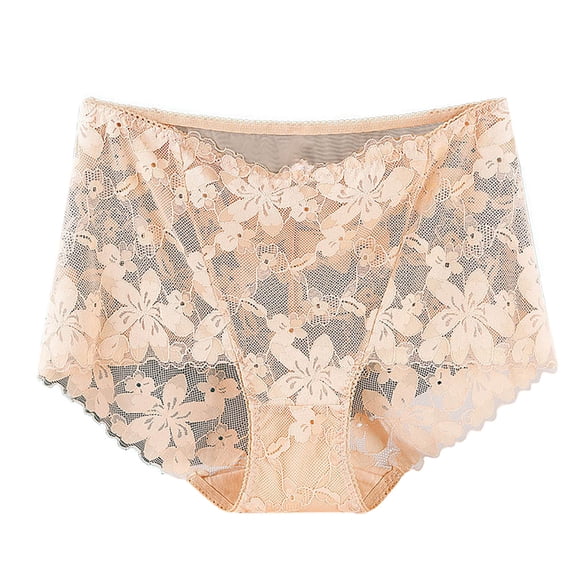 HBGVBA Women's Lace Briefs Underwears,Sheer High Waist Hollow Out Breathable Hip Lifting Briefs