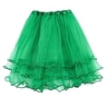 thumbnail image 1 of HBGVBA Women's Mini Skirts,Mesh Pleated Skirts,Multi Layer Mesh Ruffle Hem Style Mini Short Skirts, 1 of 4