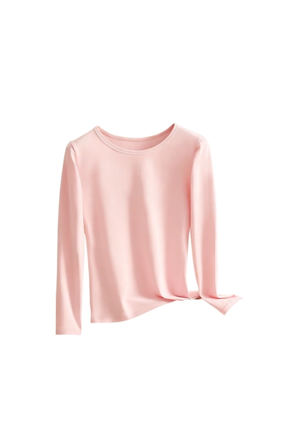 Women's Pajama Tops Sleep Shirt, Women's Plus Size Fall Winter Cotton Warm Thermal Long Sleeve Thin Base Layer Underwear Top Sleepwear Loungewear