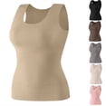 thumbnail image 1 of Bovxnpu Women's Pajama Tops Sleep Shirt, Women's Thermal Shirt Fall Winter Cotton Trimmed Round Neck Warm Suspender Vest Sleeveless Base Layer for Underwear Sleepwear Loungewear, 1 of 10