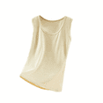thumbnail image 1 of Bovxnpu Women's Pajama Tops Sleep Shirt, Women's Thermal Shirt Fall Winter Cotton Trimmed Round Neck Warm Vest Sleeveless Base Layer for Underwear Sleepwear Loungewear, 1 of 3