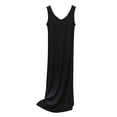 thumbnail image 1 of HBGVBA Women's Sleeveless Nightgown,Casual Night Dress,Sleeveless Solid Loose Soft Tank Dress Ankle Length Long Nightwear, 1 of 5