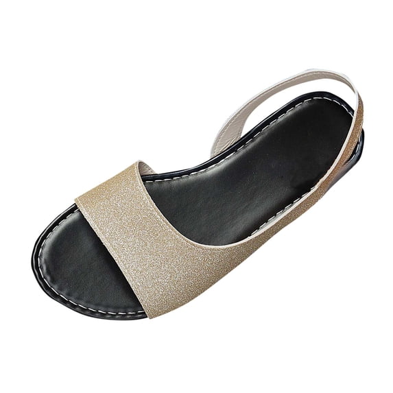HBGVBA Womens Beach Sandals Fishes Mouth Flat Sole Versatile Summer Casual Comfortable Outdoor Lightweight Shoes 39