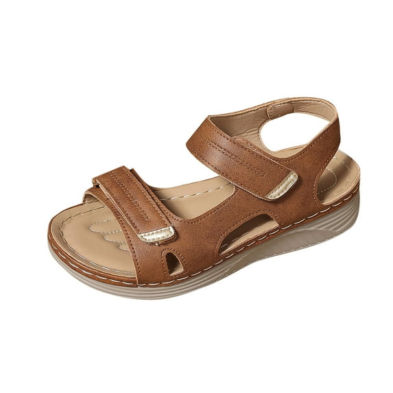 HBGVBA Womens Beach Sandals Hollow Out Flat Sole Casual Outdoor Stylish Comfortable Lightweight Shoes 43