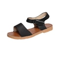 thumbnail image 1 of HBGVBA Womens Beach Sandals Solid Color Versatile Flat Sole Open Toe Summer Outdoor Casual Comfortable Shoes 37, 1 of 4