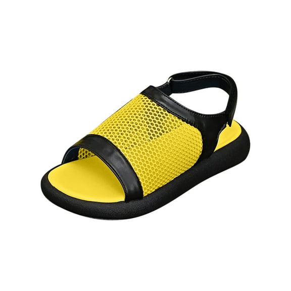 HBGVBA Womens Beach Sandals Versatile Round Toe Open Toe Mesh Breathable Flat Sole Summer Casual Shoes 37
