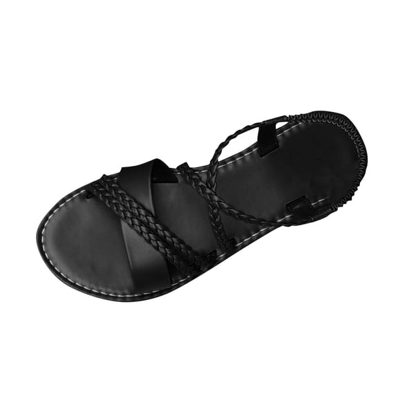 HBGVBA Womens Beach Sandals Woven Open Toe Casual Breathable Outdoor Summer Versatile Comfortable Stylish Shoes 43