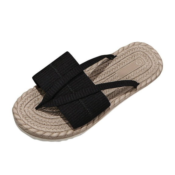 HBGVBA Womens Beach Slippers Versatile Open Toe Toe Loop Flat Sole Casual Outdoor Comfortable Versatile Shoes 40
