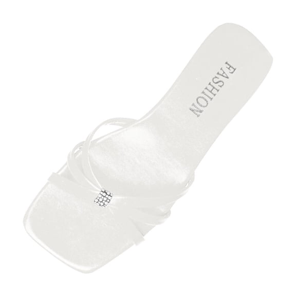 HBGVBA Womens Beach Slippers Versatile Solid Color Toe Open Toe On Flat Sole Summer Shoes 40