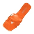thumbnail image 1 of HBGVBA Womens Beach Slippers Versatile Solid Color Toe Open Toe On Flat Sole Summer Shoes 43, 1 of 4