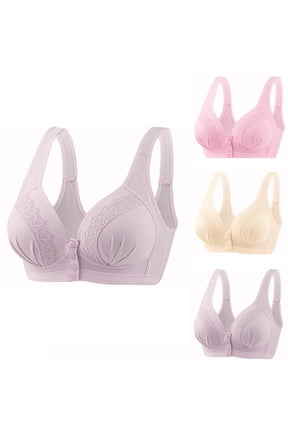 Womens Maternity Nursing Bras 3 Packs Wireless Front Open Lightly Lined Seamless Bra