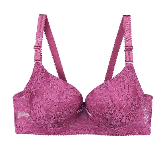 HBGVBA Womens Plus Size Underwire Bras Lace Lift Side Support Lightly Lined Comfortable Bra