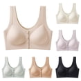 thumbnail image 1 of HBGVBA Womens Plus Size Wireless Bras Front Closure Wide Strap Fixed Cup Seamless Comfortable Bralette, 1 of 5