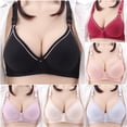 thumbnail image 1 of HBGVBA Womens Plus Size Wireless Bras Seamless Lightly Lined Mature Comfortable Support Bra, 1 of 5